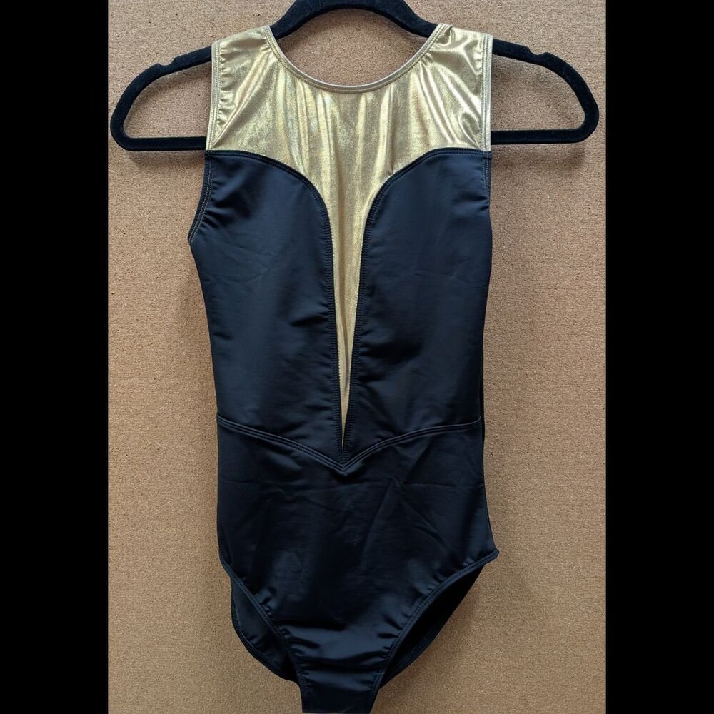 Danse de Paris Black and Gold Women's Leotard